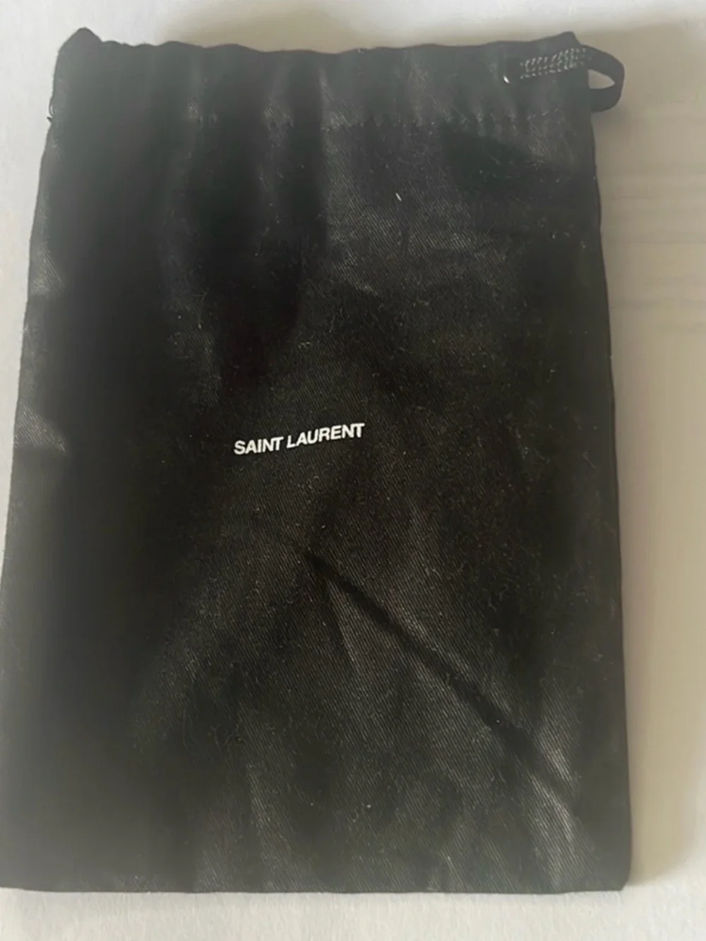 Saint Laurent Black Leather Card Case with Logo Accent
